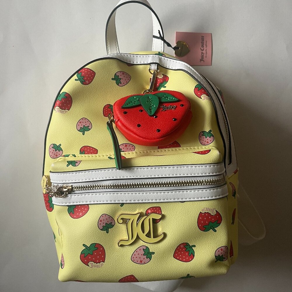 Juicy Couture Sweet n Juicy Yellow Strawberry Backpack